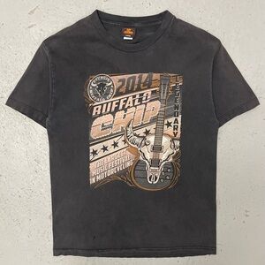 Vintage 2014 Sturgis Buffalo Chip Rare Biker Rock Concert Band T Shirt Large
